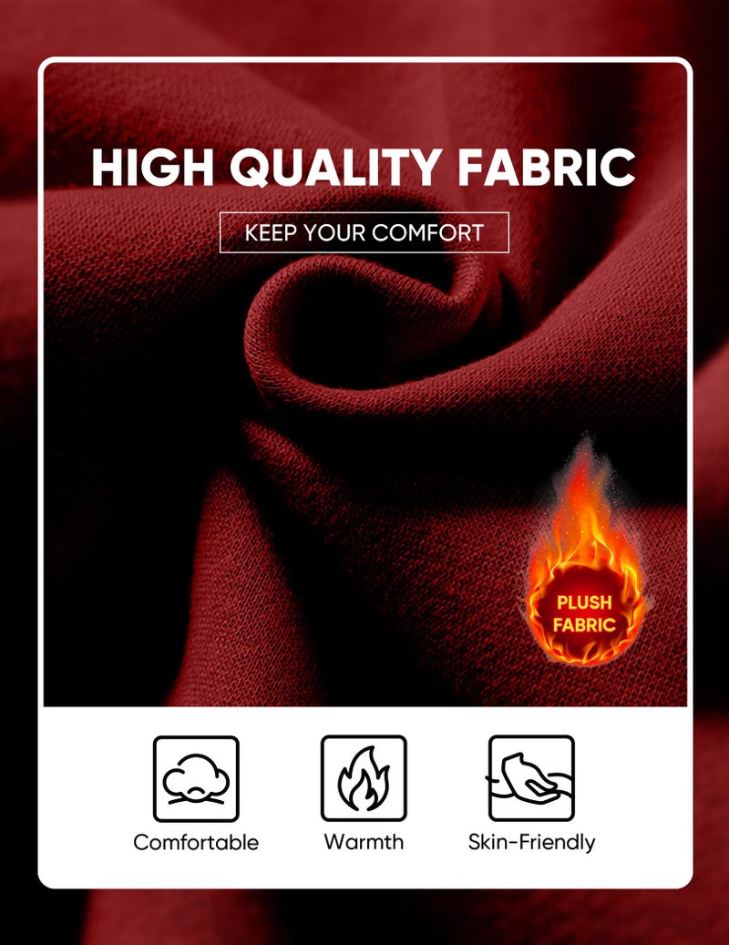 JMIERR Fall Sweatshirts for Mens Comfy Simple Plain Drawstring Hoodies Collar Fleece Long Sleeve with Pockets Hooded Pullovers Casual Loose Fit Shirts Cotton Sweater Fiery Red - Image 5