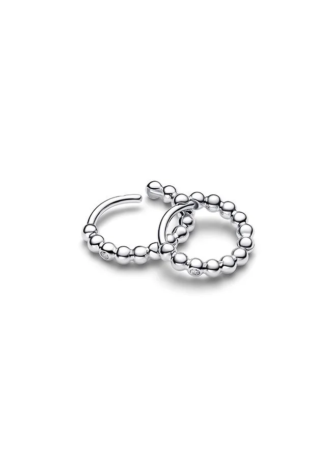Pandora  Beaded Huggie Earrings for Women | Best Price UAE