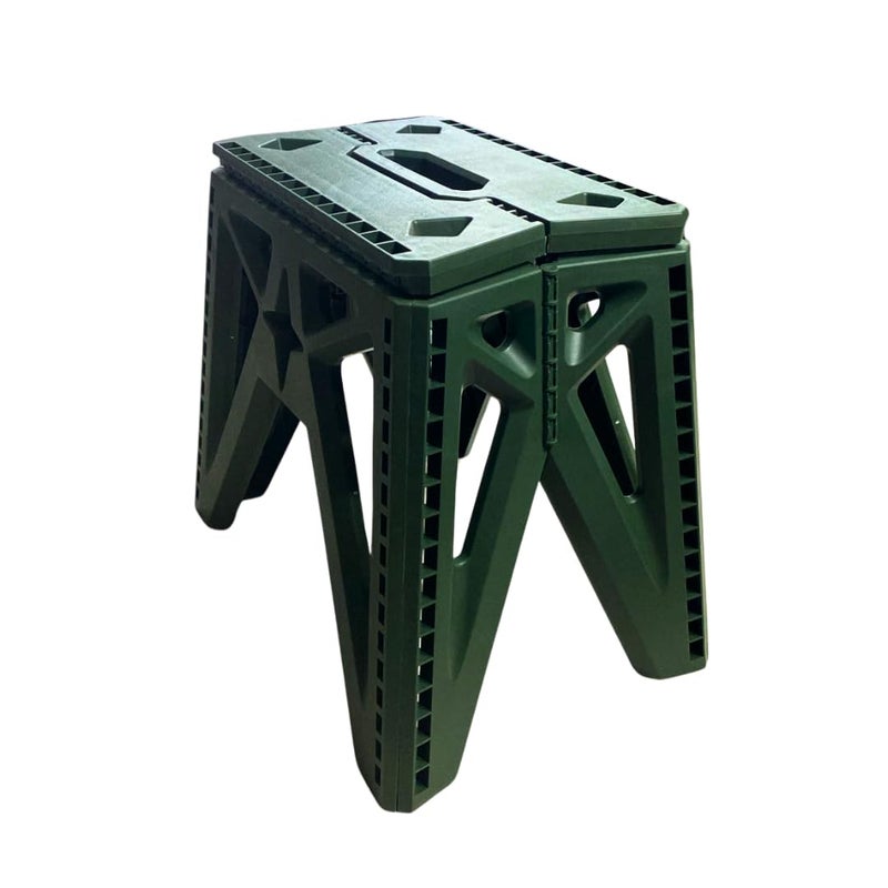 Big Size Plastic Folding Stool Lightweight Portable Durable Foldable Foot Stool For Bathroom Kitchen Garden Living Room Outdoor Indoor Use Compact Space Saving Chair, Travel Friendly- Random Color - Image 3
