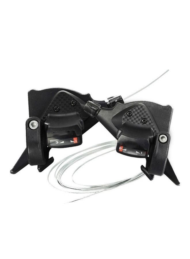 Generic Aluminum Alloy Principal Part Resin Outshell Bike Speeds Shifter Trigger Set Left 3-speed Right 8/9/10/11-speed Adjustable  - Image 1