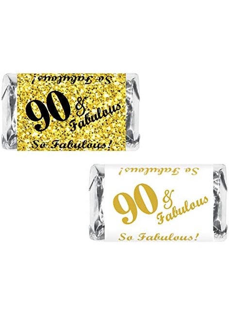 RokAPary 90  Fabulous Miniatures Candy Bar Wrapper Set of 60 Mini Candy Bar Stickers Labels Birthday Party Favor Dcor Candy Not Included Made in USA  - Image 1