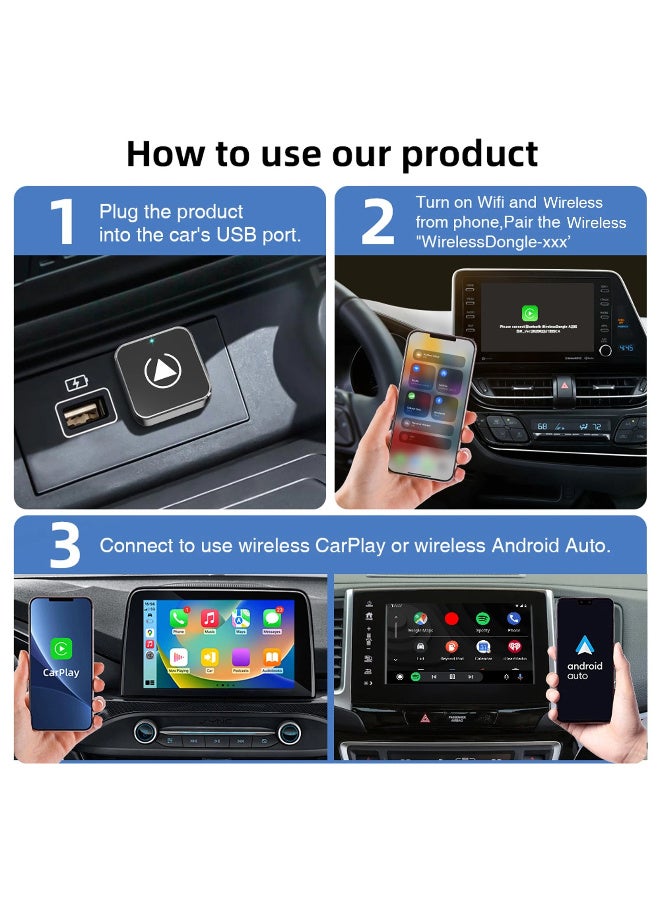 2 in 1 Wireless CarPlay Wired to Wireless Android Auto Plug and Play for Original Car Radio Wired CarPlay to Wireless Mini AI Box - Image 4
