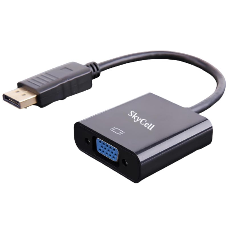 SKYCELL VGA to HDMI Converter Adopter Cable 1080P for Computer, Laptop, TV, Preojectors Black - Image 1
