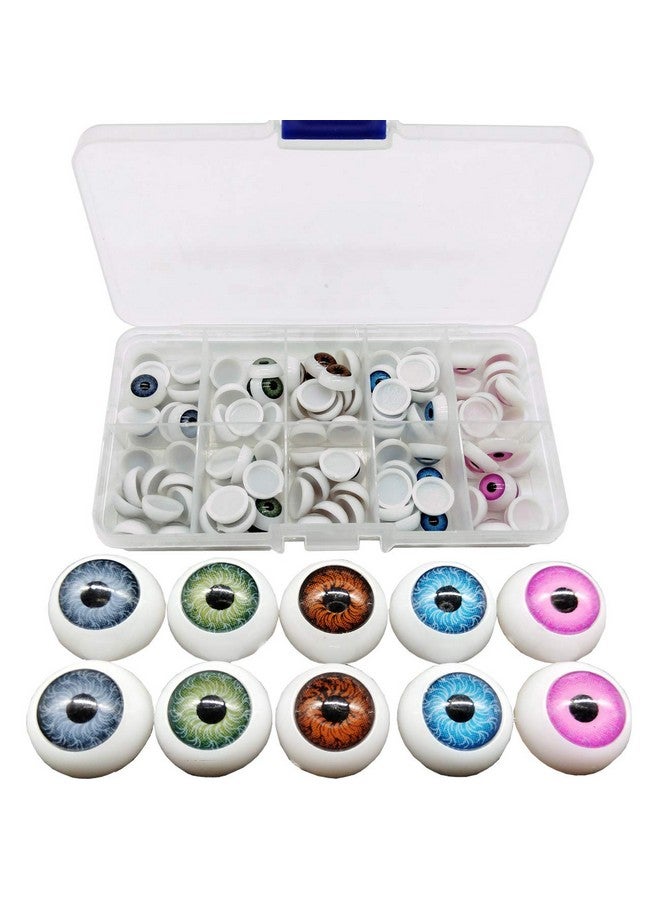 TIHOOD 100Pcs/Box 12Mm Doll Eyeballs Half Round Acrylic Eyes For Diy Doll Bear Crafts Halloween - Image 1