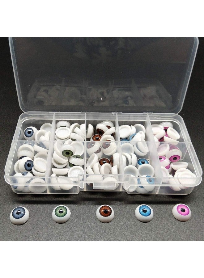 TIHOOD 100Pcs/Box 12Mm Doll Eyeballs Half Round Acrylic Eyes For Diy Doll Bear Crafts Halloween - Image 4