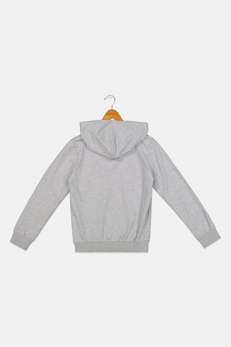 MARVEL Kids Boy  Long Sleeve Graphic Print Hooded Sweatshirt, Grey - Image 3