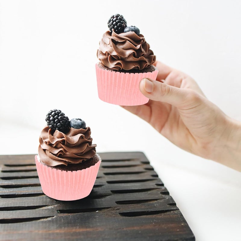 200pcs Pink Cupcake Liners Paper Muffin Wrappers Greaseproof Baking Cups Food Safe for Party Wedding Baking Supplies - Image 5