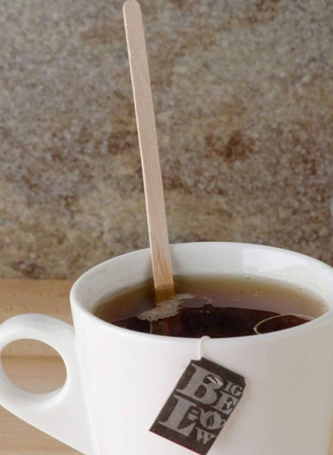 100 individually packaged disposable coffee and tea stirrer set in beige color - Image 4