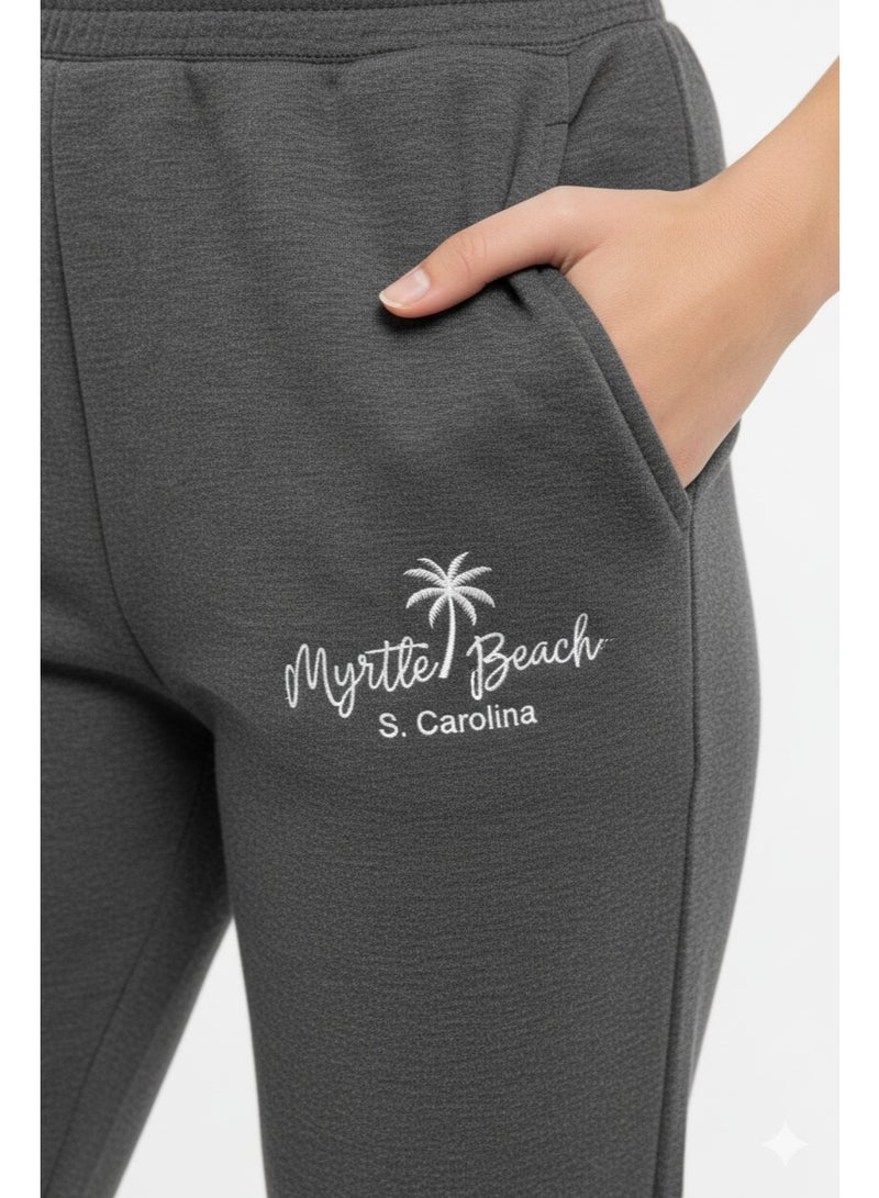 OCEAN COLLECTION Women’s Jogger Sweatpants – Myrtle Beach Print | Comfort Fit | Side Pockets | Casual Lounge & Sports Wear - Image 2