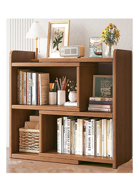 Two Layer Desktop Bookshelf Space Saving Storage Rack (80*17*60cm)