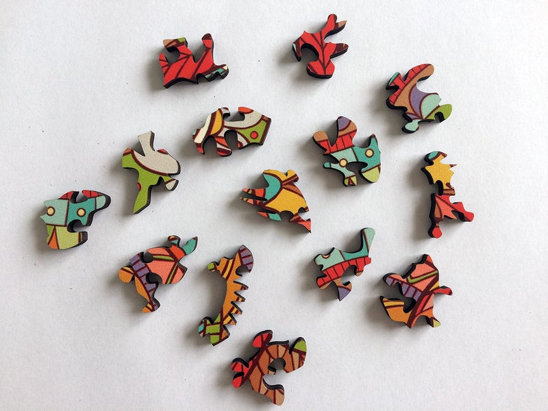 HARTMAZE Wooden Jigsaw Puzzles Colorful Owl HM-04 Small Bird Puzzle 206 Unique Shape Jigsaw Pieces-Beautiful Animal for Adults and 8 Years Age up Teens- Best for Family Game Play Collection. - Image 3