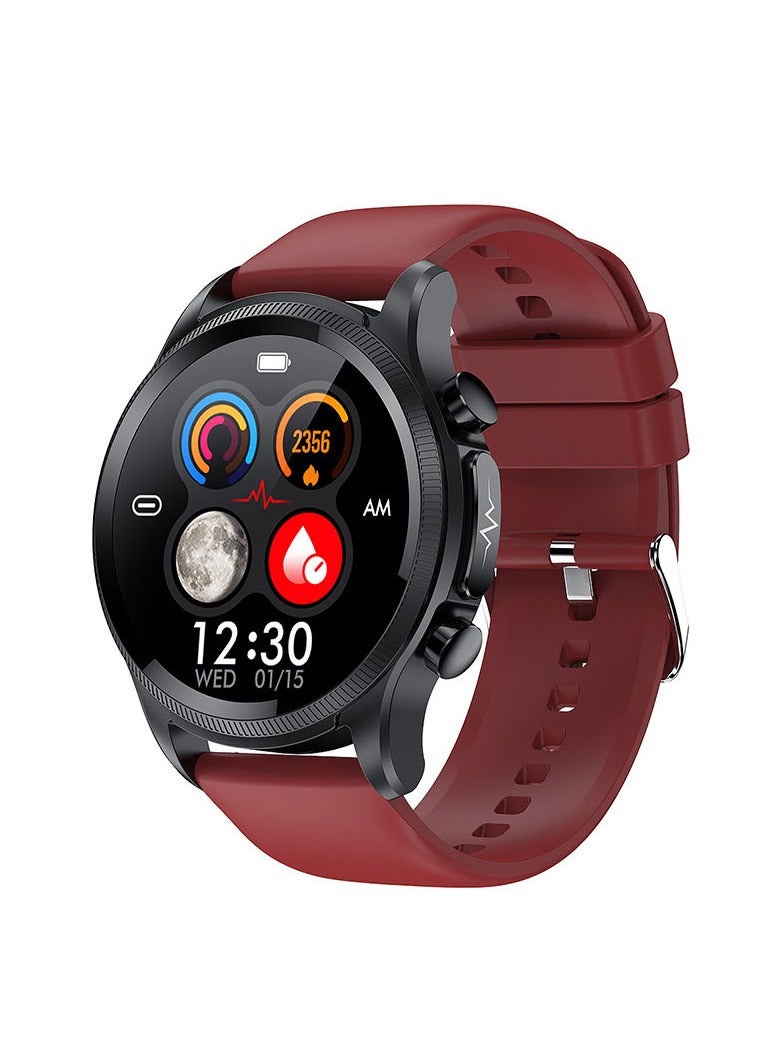 E400 Smart Watch with ECG PPG Non-Invasive Blood Glucose Monitoring Body Temperature Blood Pressure and Blood Oxygen Tracking