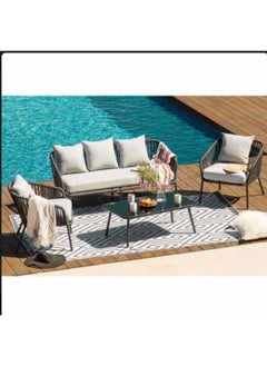 Sampa Rattan Sampa Premium 3-Piece Outdoor Lounge Set – Sofa & 2 Chairs in Sleek Grey  - Image 1