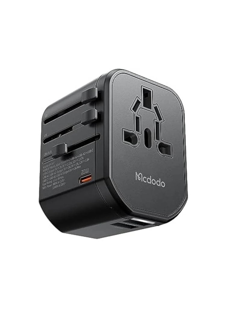 MCDODO CP-3471 20W PD FAST CHARGING UNIVERSAL TRAVEL ADAPTER - Image 2