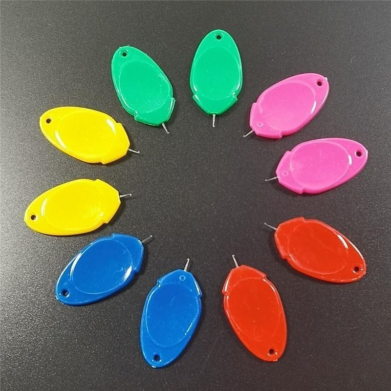 RIANZ Sewing Machine Needle Threader, Sewing Needle Threader Handheld Sewing Tools, Machine Accessories, Embroidery Simple Needle Threader Tool for Beginners (Multi Color-Pack of 10) - Image 4