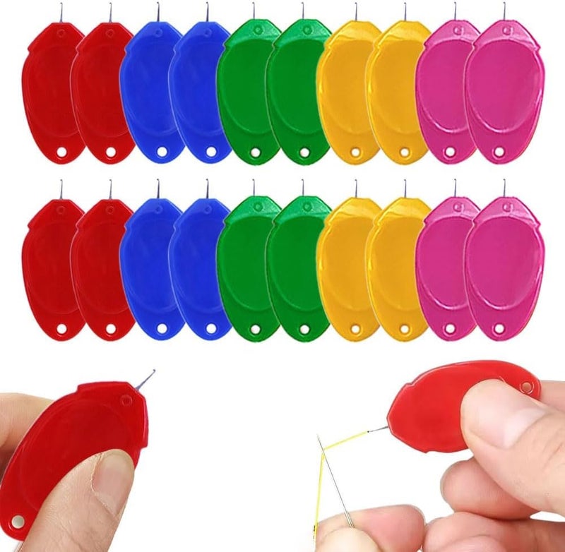 RIANZ Sewing Machine Needle Threader, Sewing Needle Threader Handheld Sewing Tools, Machine Accessories, Embroidery Simple Needle Threader Tool for Beginners (Multi Color-Pack of 10) - Image 1