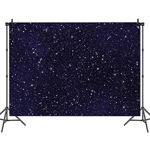 HQM 7x5FT Soft Fabric/Polyester Night Sky Star Universe Space Starry Photography Backdrops Kids Boy or Girl Birthday Party Decor Photo Background Cake Table Banner - Image 3