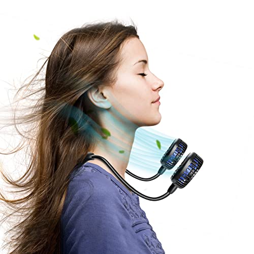 HandFan 10000mAh Neck Fan, 360° Rotation Hands Free Portable Fans for your Neck, 48h Lasting Rechargeable Battery Operated Wearable Necklace Personal Cool Fans for Travel/Disney/Sports/Cycling/Hiking - Image 4
