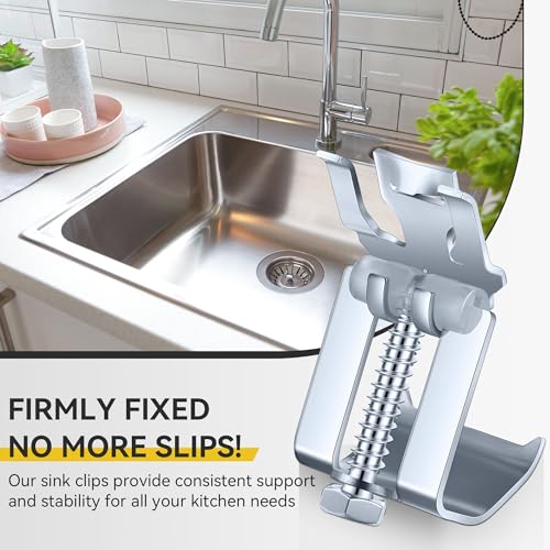 Dreyoo 12 Pack Stainless Steel Sink Clips, Undermount Sink Clips Compatible with Serene Valley Topmount Sink NSA103, Undermount Clips Easy to Install, Rust Resistant Support Hardware - Image 3