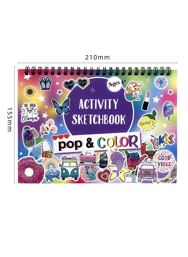 Bluejw Coloring Book Sticker Children Over 5 Years Old Cartoon Animal Painting Graffiti Hand Account Coloring Book Suit - Image 5