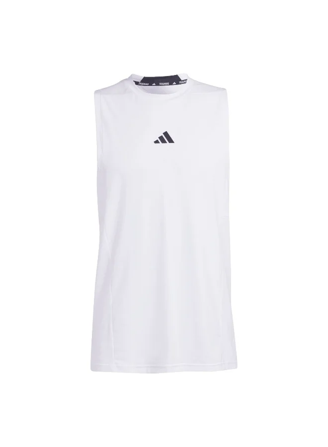 adidas Adidas D4T Tank White Tank Tops For Men