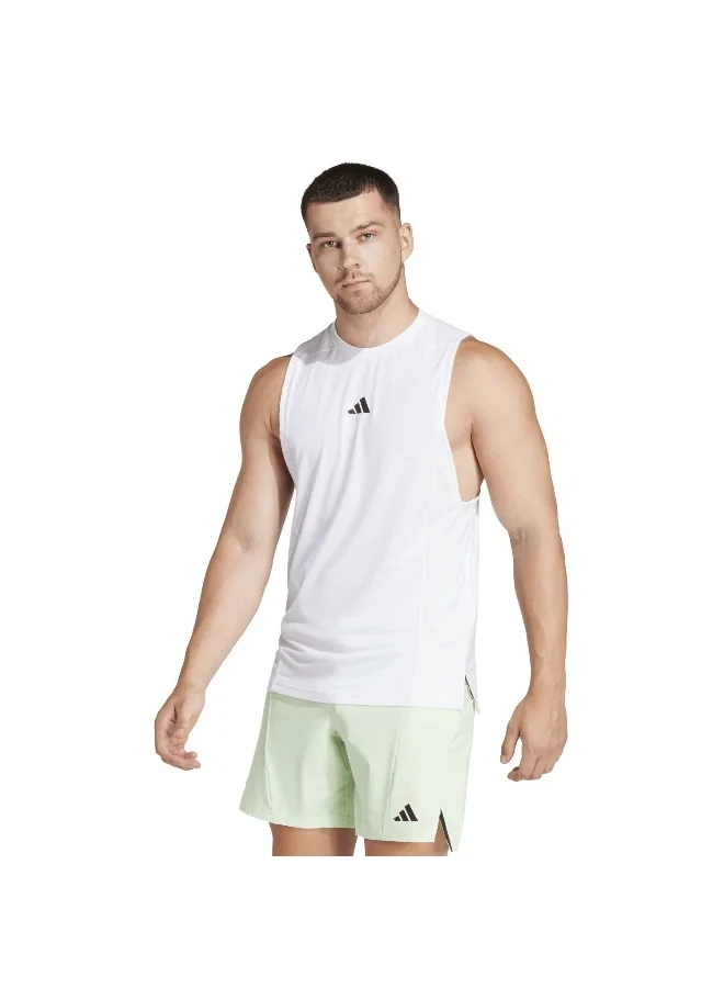 adidas Adidas D4T Tank White Tank Tops For Men