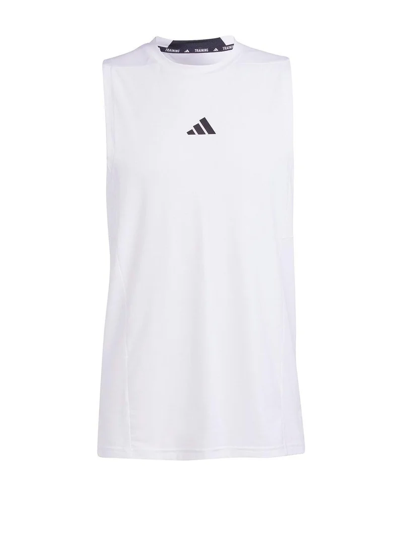 Adidas WHITE D4T Workout Tank Top for Men | Best Price UAE