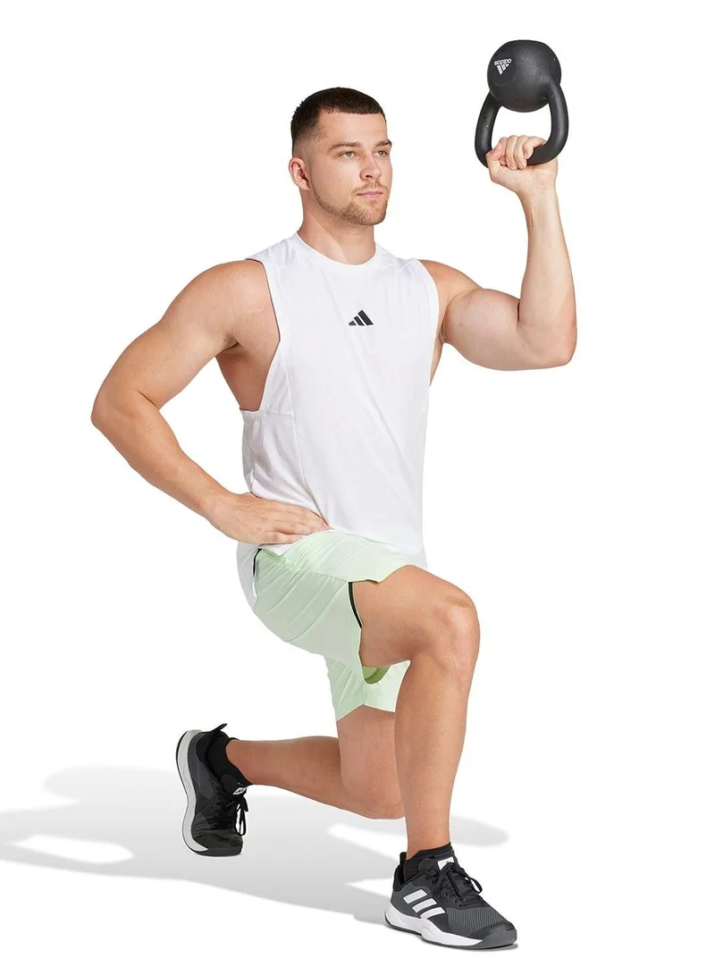 Adidas WHITE D4T Workout Tank Top for Men | Best Price UAE