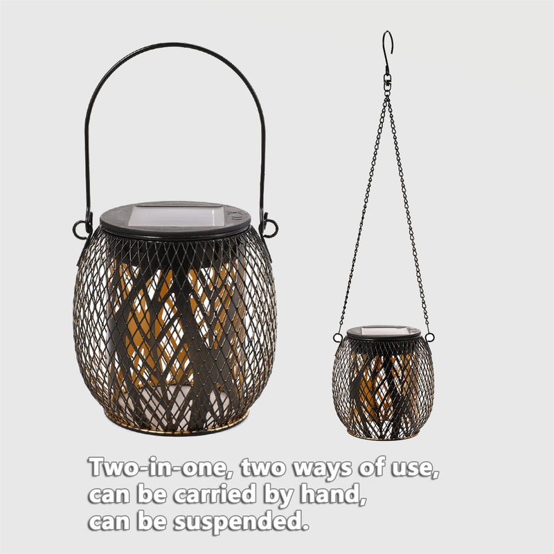 Outdoor Solar Lights 1Pcs Leaf IP65 Waterproof Rustproof 2-In-1 Design Garden Hanging Lights - Long-Lasting 8+ Hours Runtime Courtyard Solar Lights for Outdoor Garden Patio Courtyard - Image 4