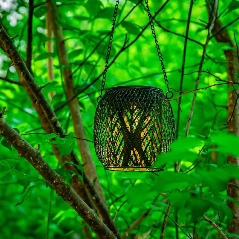 Outdoor Solar Lights 1Pcs Leaf IP65 Waterproof Rustproof 2-In-1 Design Garden Hanging Lights - Long-Lasting 8+ Hours Runtime Courtyard Solar Lights for Outdoor Garden Patio Courtyard - Image 5