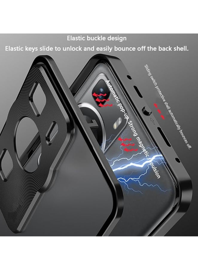 general Ultra-thin case for Huawei P60/P60 Pro, metal frame case with safety lock, magnetic and shockproof lens screen protector - Image 3