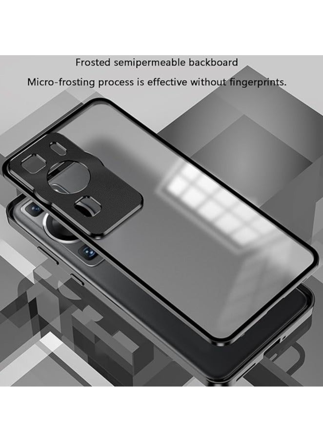 general Ultra-thin case for Huawei P60/P60 Pro, metal frame case with safety lock, magnetic and shockproof lens screen protector - Image 4