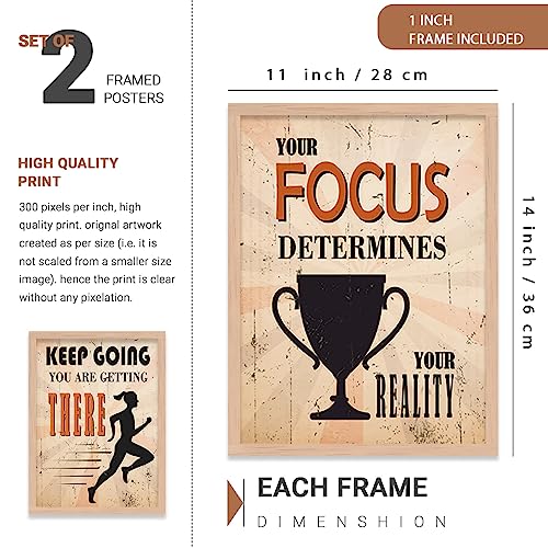 walllane - Motivational Quotes Frame and Wall Hanging for Wall Decor - Frames for Wall Decoration - Wall Poster with Frame - Wall Frames for Home Decor (11 inch x 14 inch) set of 4 cate-004 - Image 3