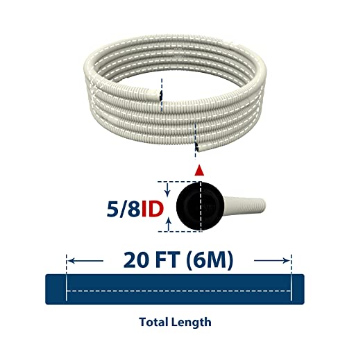 Pearwow AC Water Drain Hose Flexible for Universal Ductless MiniSplit Air Conditioner Heat Pump System 20ft - Image 3