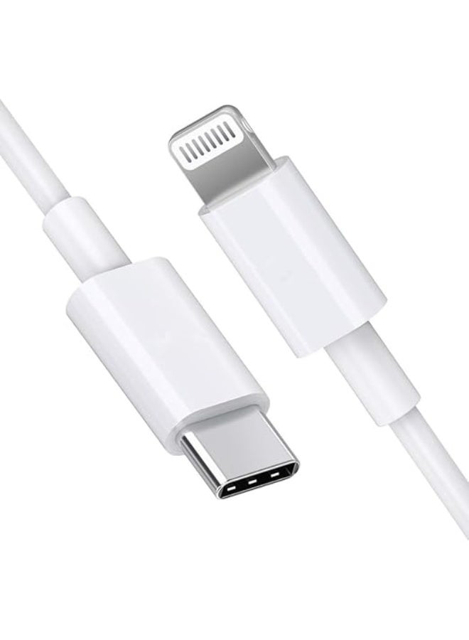 Fast Charging USB-C to Lightning Cable 1M, MFi Certified Power & Sync Cord for iPhone, iPad, AirPods – White - Image 2
