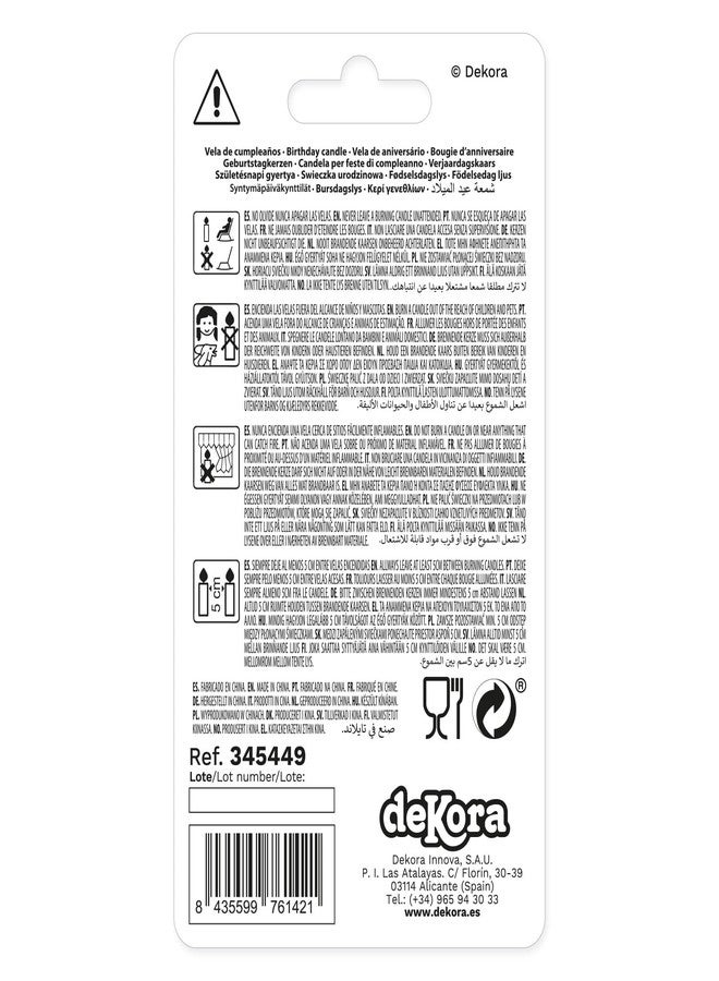 dekora ديكورا، شمعة عيد ميلاد، شمعة بتصميم قراصنة، مثالية لاحتفالات الأطفال أو أعياد الميلاد، ثنائية الأبعاد، 7.5 سم، شمعة واحدة - Image 2