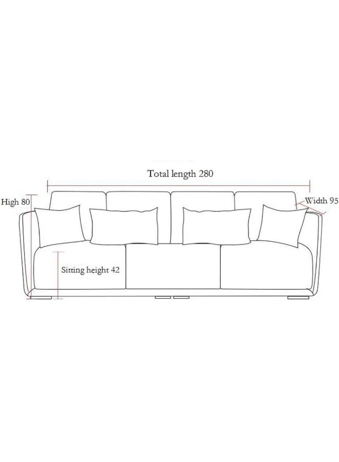 Generic Italian Simple 5 Seater Sofa Set For Modern living Rooms Small Family  - Image 2