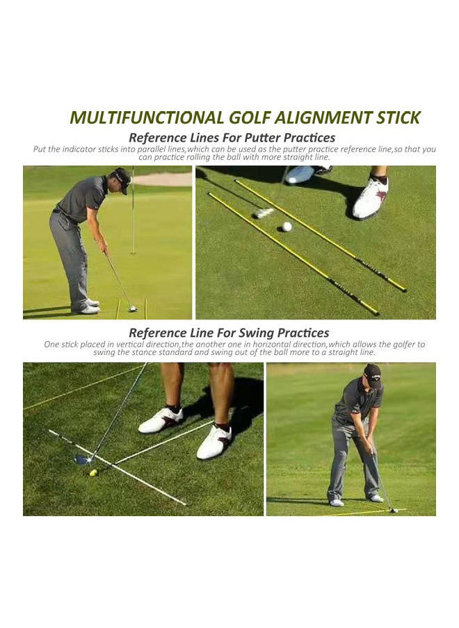 NIBEMINENT - 2-Piece Folding Golf Alignment Sticks Blue - Image 1