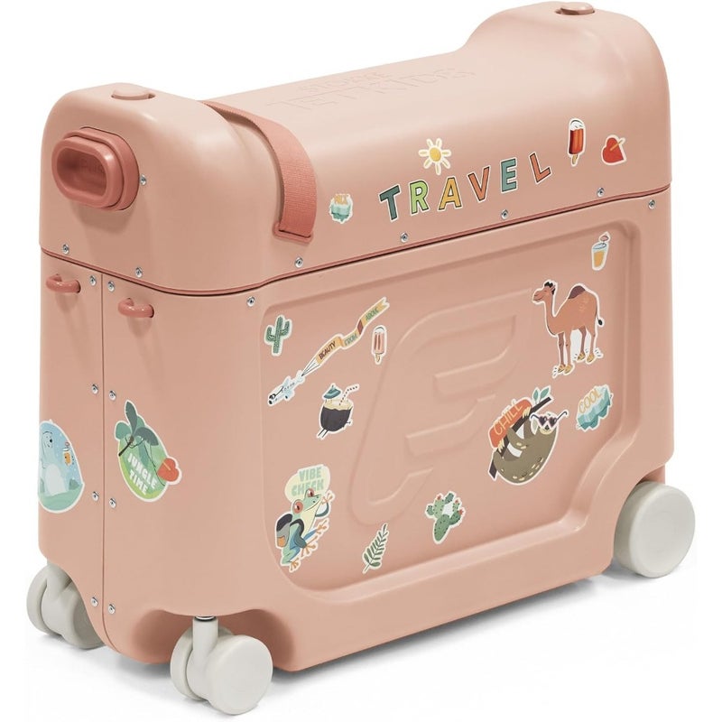 Jet BedBox Ride-On Suitcase for 2-7 Years Old Up to 35 kg Transforms Into Bed Includes Mattress Decorative Stickers Adjustable Carrying Strap Ideal for Travel Home Airport - Image 1