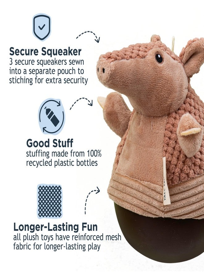 Tall Tails Interactive Wobbling Weighted Base Plush Dog Toy - Active Dog Toy That Plays Back!, Armadillo - Image 4