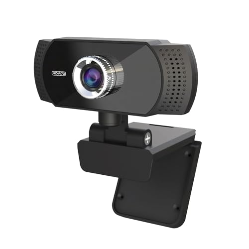 TECHNOVIEW Full HD Web Camera for Computer, Laptop, 1080p 30 FPS Webcam with Built-in Mics, Manual Focus, 2.1 Megapixel CMOS Camera, Ultra Lens, 360� Rotation, Flexible Mount (Black) - Image 1