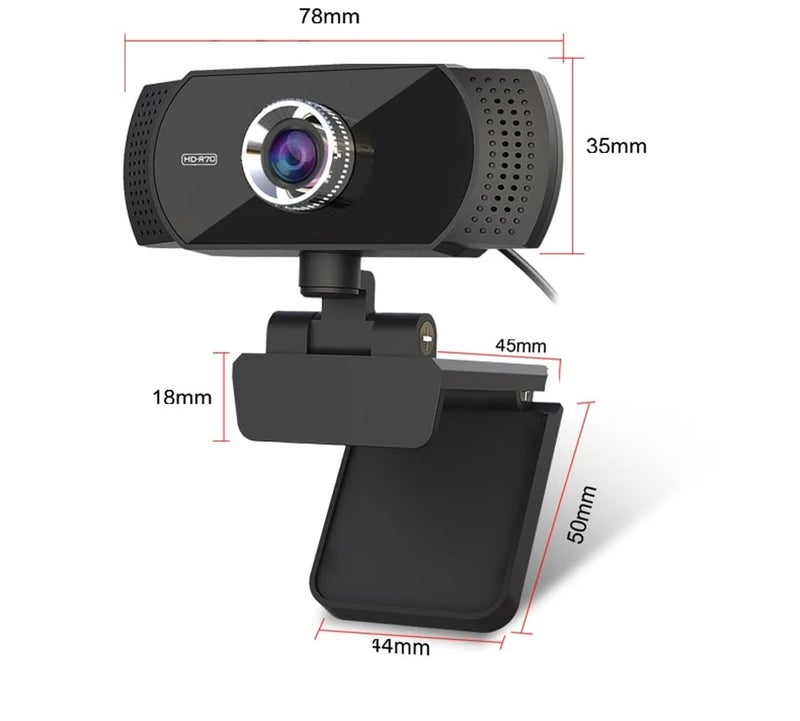 TECHNOVIEW Full HD Web Camera for Computer, Laptop, 1080p 30 FPS Webcam with Built-in Mics, Manual Focus, 2.1 Megapixel CMOS Camera, Ultra Lens, 360� Rotation, Flexible Mount (Black) - Image 2