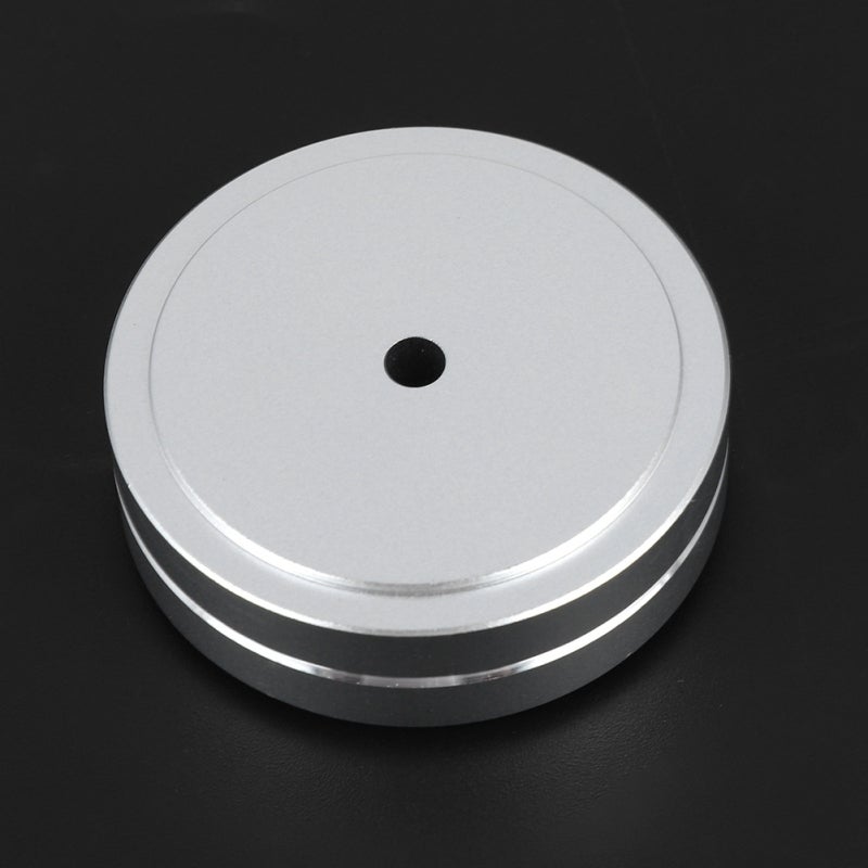 Speaker Feet Silver Aluminum Alloy - Durable Gold-plated Surface With Detachable Damping Ring, Shock Absorber Anti-slip Rubber for HIFI Audio Amplifier - Image 3