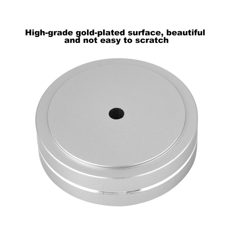 Speaker Feet Silver Aluminum Alloy - Durable Gold-plated Surface With Detachable Damping Ring, Shock Absorber Anti-slip Rubber for HIFI Audio Amplifier - Image 4