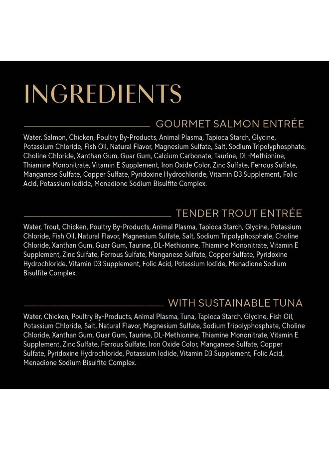 Sheba Perfect Portions Cuts In Gravy Wet Cat Food Trays (24 Count, 48 Servings), Salmon, Trout, And Sustainable Tuna Entrée Variety Pack, Easy Peel TwinPack Trays  - Image 2