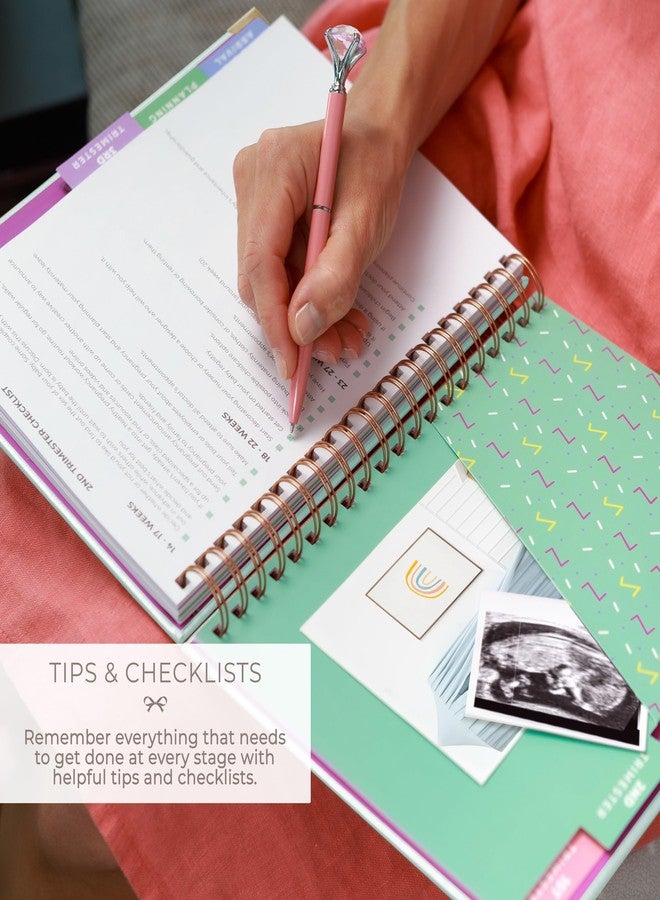 Clever Fox Pregnancy Journal & Memory Book - Pregnancy Planner & Notebook for Expecting Moms - Baby Keepsake, First Time Moms Gift (Mint Cream, 9" x 10.5" SonoFrame Edition) - Image 4