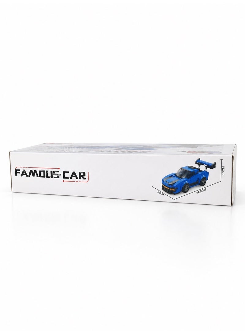 Pingao Blocks Come Alive Famous Car 3-in-1 Building Blocks Toy Set Blue 161 Pieces for Kids 6+ - Image 4