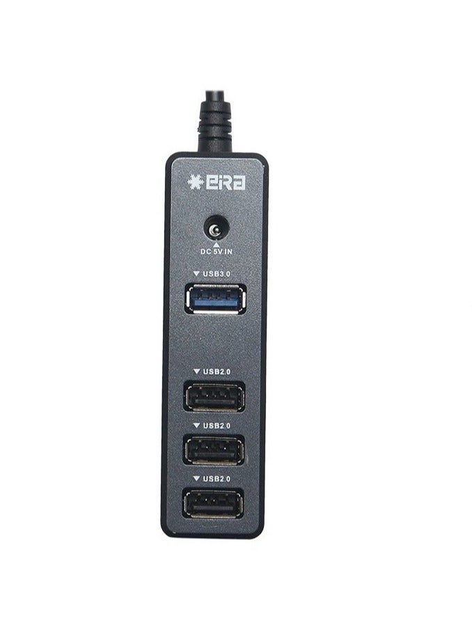 High-Speed Type-A USB 2.0 Combo HUB with 4 Dedicated Slots (1 Upstream and 4 Downstream USB Ports) with Support up to 2TB HDD (ER-1525) - Image 3