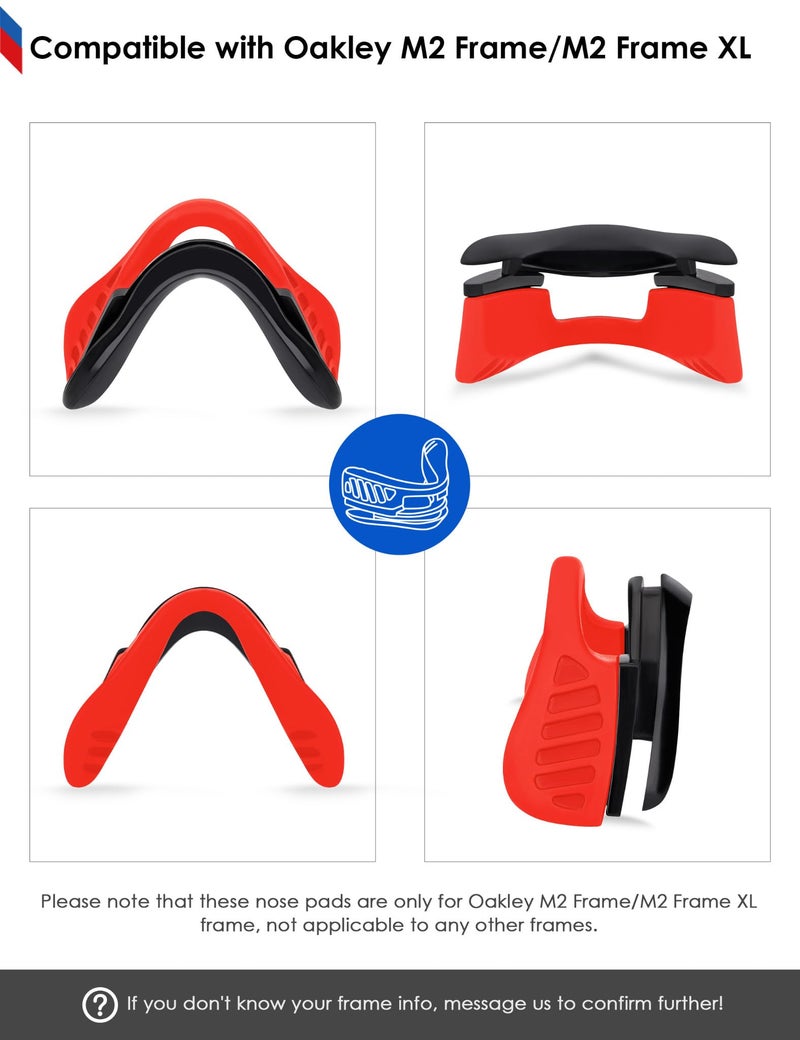 BLAZERBUCK Replacement Nose Pads Nose Piece for Oakley M2 Frame M2 Frame XL Sunglass - Red - Image 4