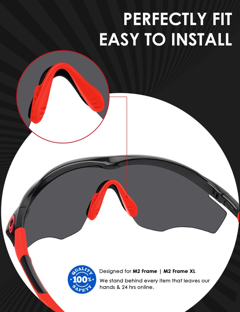 BLAZERBUCK Replacement Nose Pads Nose Piece for Oakley M2 Frame M2 Frame XL Sunglass - Red - Image 2